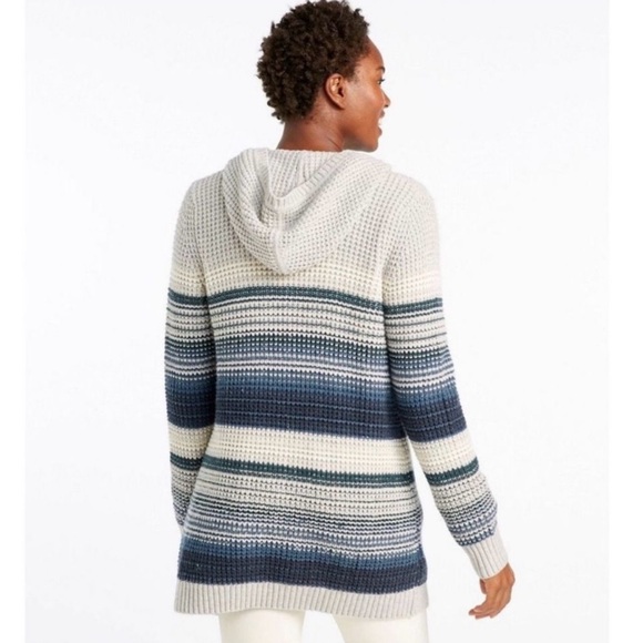 L.L. Bean Women’s Hooded Cardigan Sweater - Picture 2 of 8